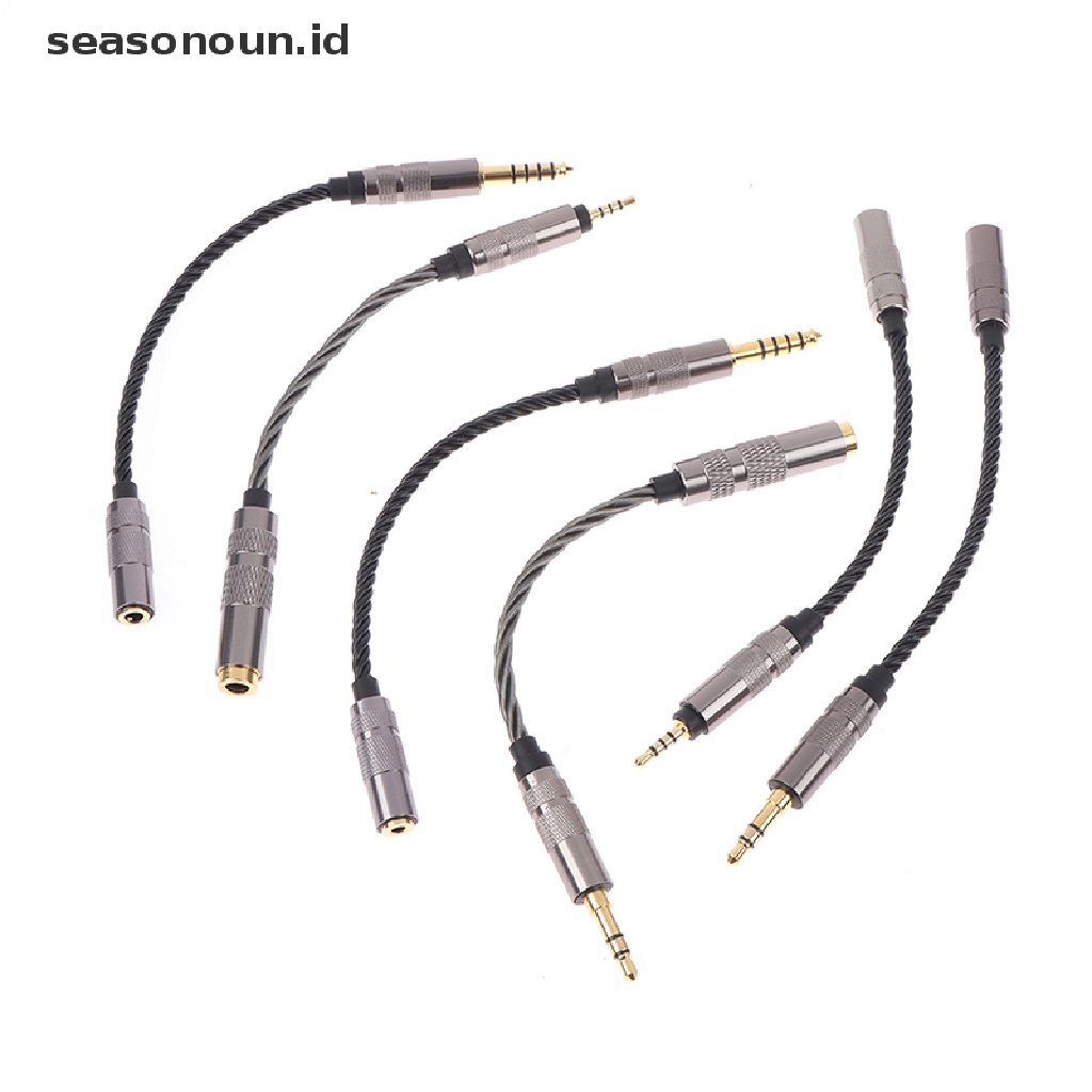 Seasonoun Kabel Audio 2.5 Male To 4.4 Female Balanced Cord 2.5mm/4.4mm Ke Adaptor 3.5mm.