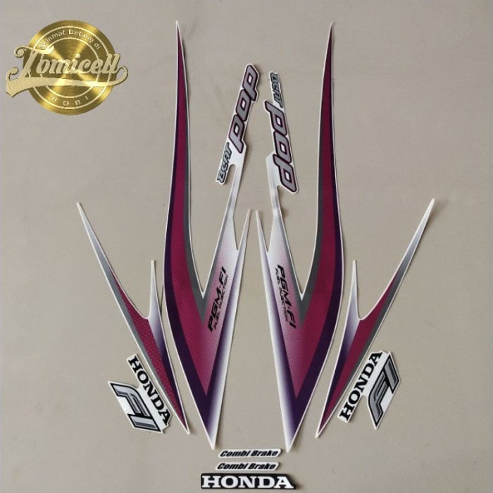 striping honda beat pop 2014 2015 decal list body putih motor standar