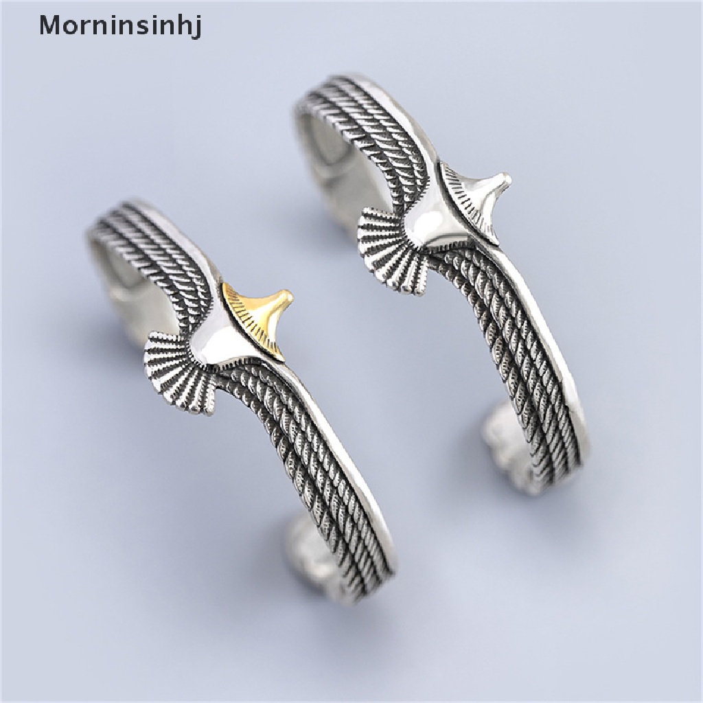 Mornin Viking Eagle Cuff Bracelet Adjustable Terbuka Tribal Wildlife Wing Bracelet id