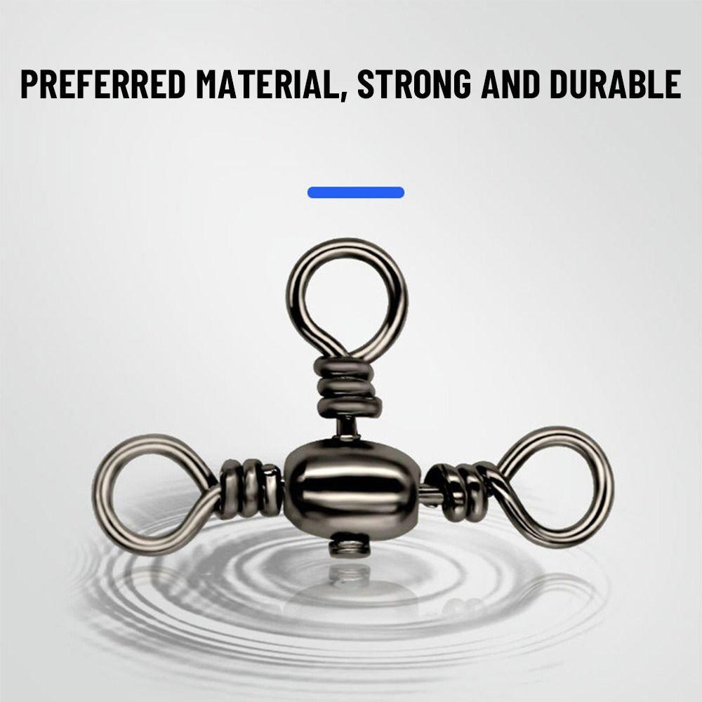 TOP 50pcs/lot Memancing Rolling Putar Konektor Portabel Tahan Lama Kualitas Tinggi Solid Rings
