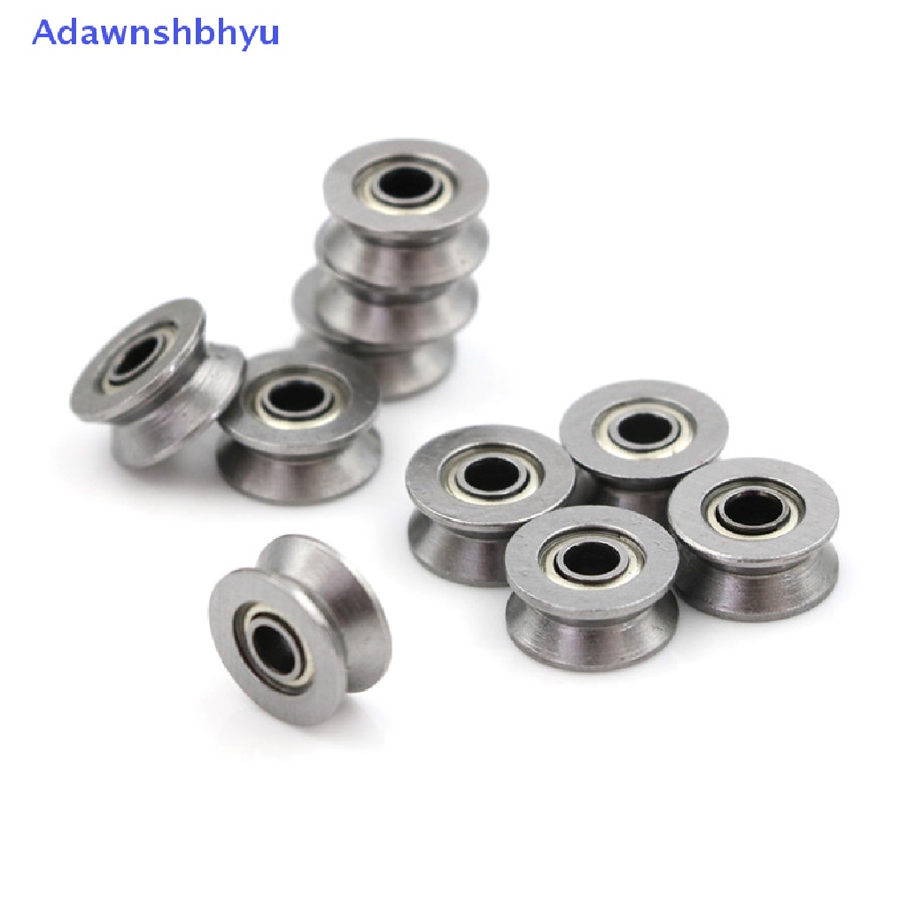 Adhyu 10pcs HCS Deep V Groove Sealed Guide Line Track Pulley Ball Bearing 3 * 12 * 4mm ID