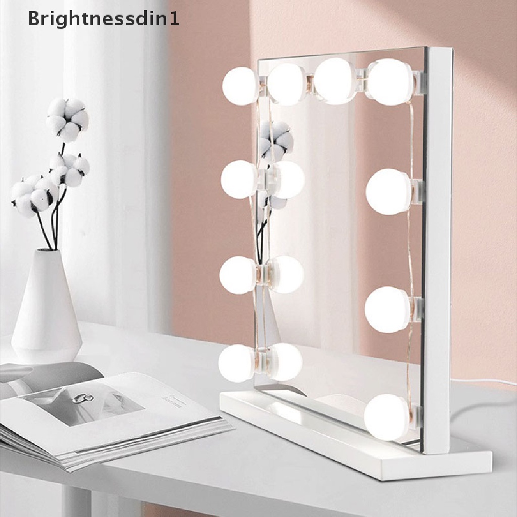 [Brightnessdin1] Holly Style LED Bulbs Vanity Makeup Meja Rias USB Mirror Lights Kit Butik