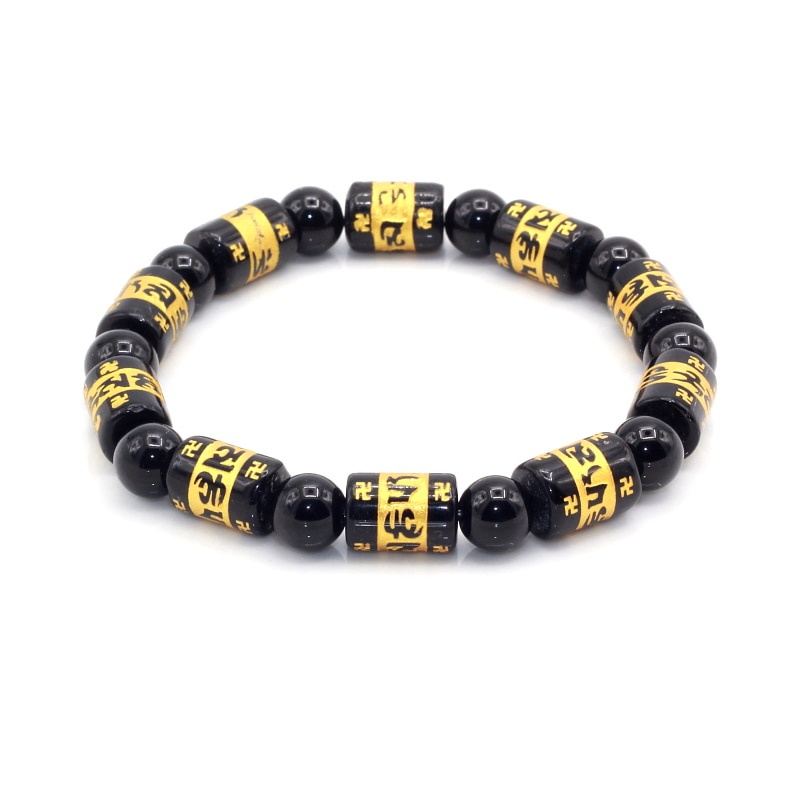 Gelang Tibetian Om Mani Padme Hum Beads six-word Mantra Buddha