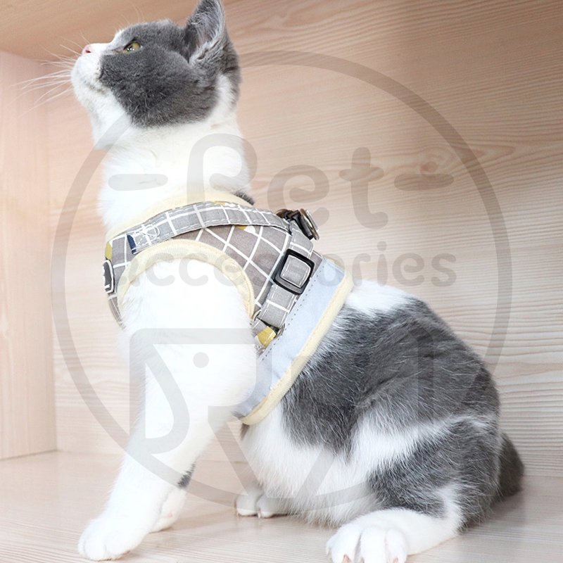 Rompi Kucing Tali Tuntun Kucing Harness Kucing Harness Anak Anjing  Leashes Hewan peliharaan