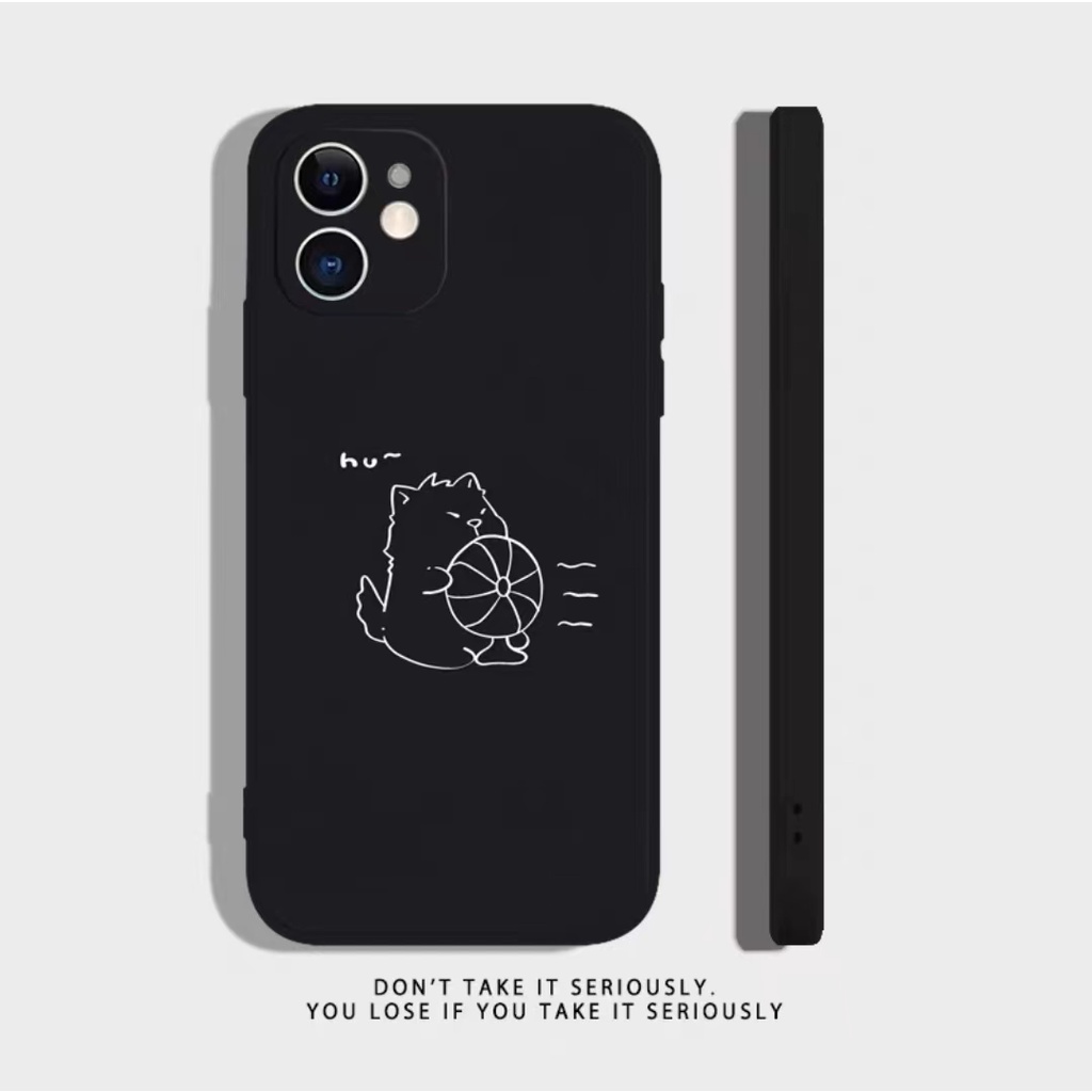 IPHONE Ins Pola Pasangan Kucing Cocok Untuk Iphone14 14pro 14plus 13 13pro 13prm iPhone12 7Plus 8Plus Xr XS 13 Pro Max Empat Sudut Casing Ponsel Tahan Guncangan
