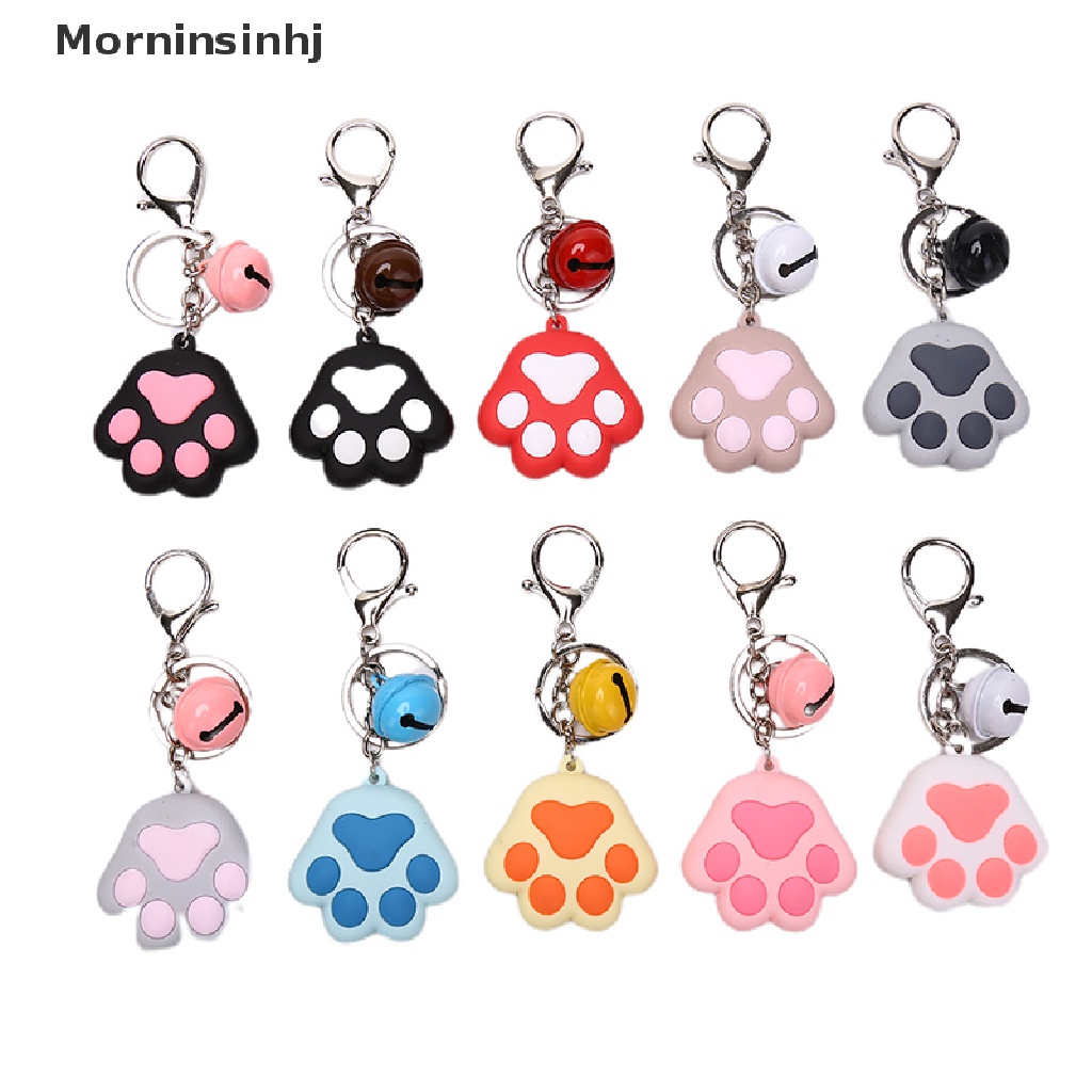 Mornin Gantungan Kunci Kreatif Lucu Anjing Kucing Paw 3D Kartun Hewan Lembut Silikon Key Ring id