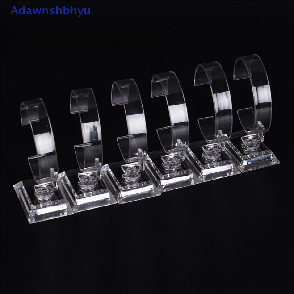 Adhyu 2pcs Akrilik Bening Dilepas Gelang Perhiasan Jam Tangan Display Holder Stand Rack ID