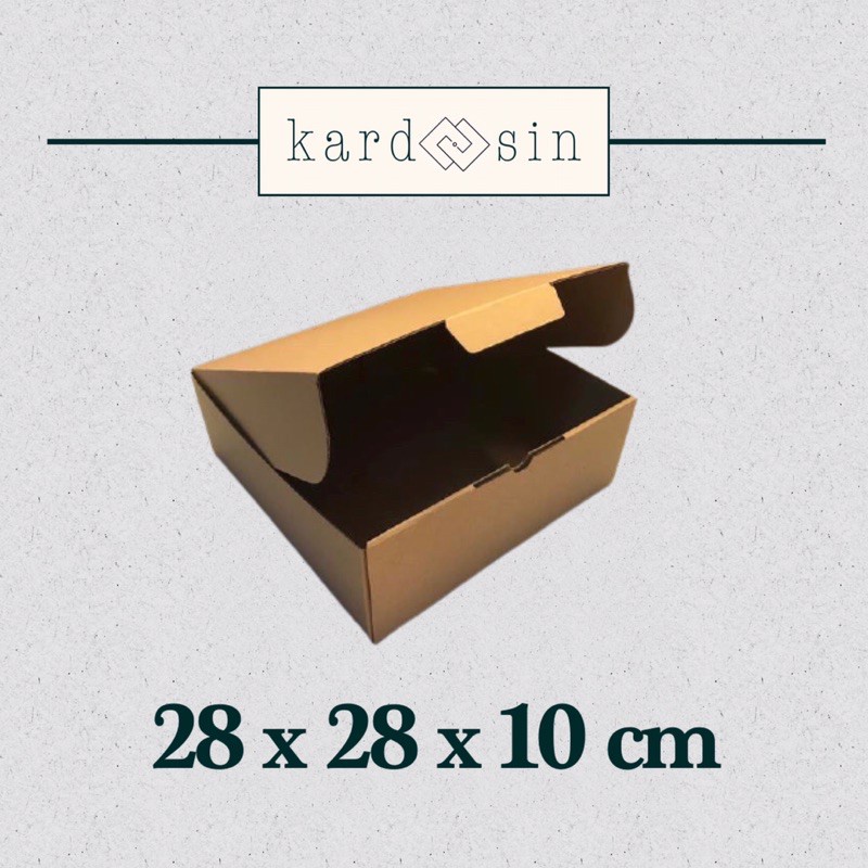 

Promo Ramadhan KARDUS PACKING PIZZA BOX MAILER COKLAT PACKAGING POLOS CUSTOM SABLON DIE CUT HARD BOX 28x28x10 CM