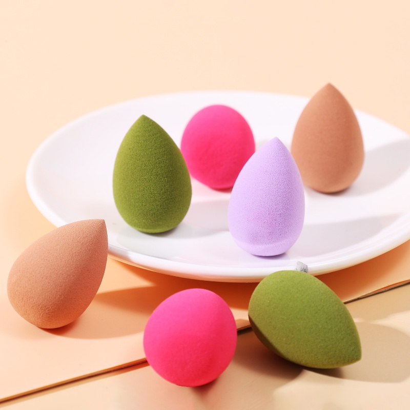 [Unggulan] Blender Makeup Kering Dan Basah Kosmetik Puff Spons Foundation Bedak Alat Kecantikan Makeup Beauty Sponges With box Mini Beauty Egg Spons Makeup Multi Warna Powder Puff