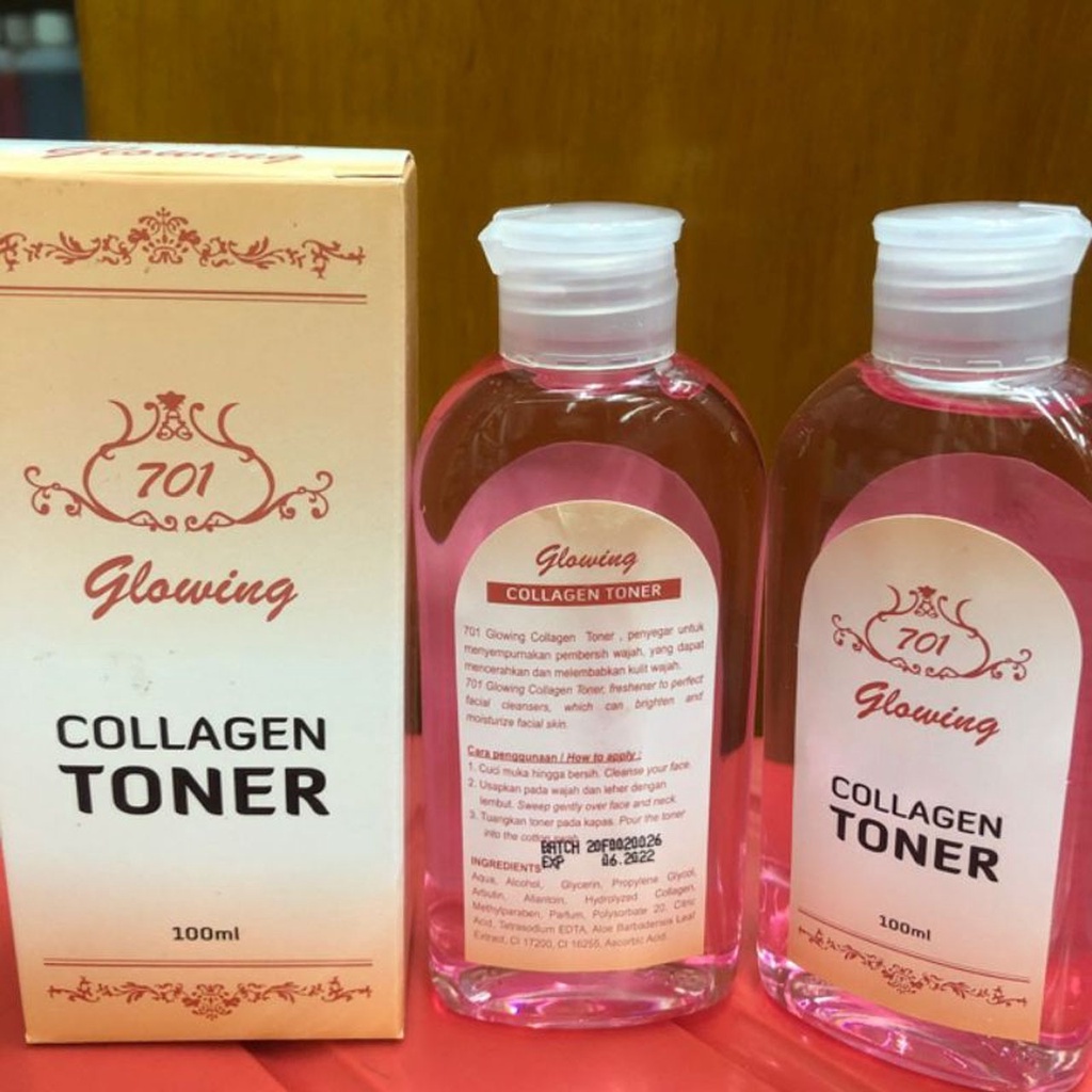 Toner Collagen 701 Glowing Toner Pencerah Wajah Anti Kusam 115ml [ BPOM ]