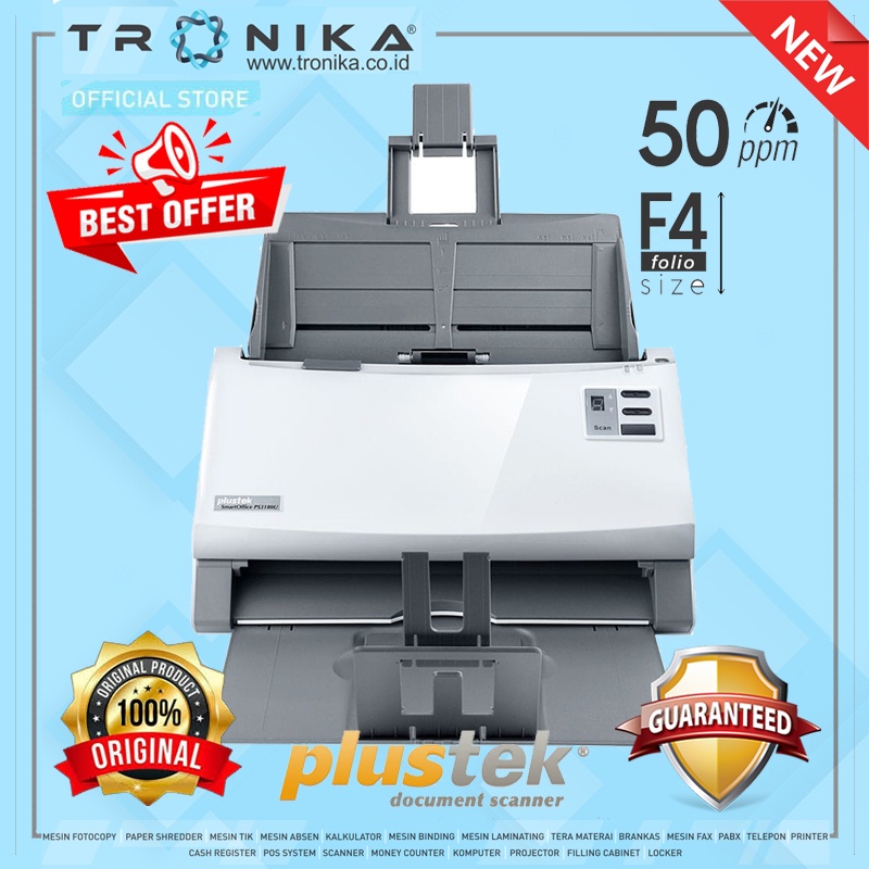 SCANNER PERIKSA NILAI LJK PLUSTEK SmartOffice PS396 Plus Automatic Document Feeder (ADF)
