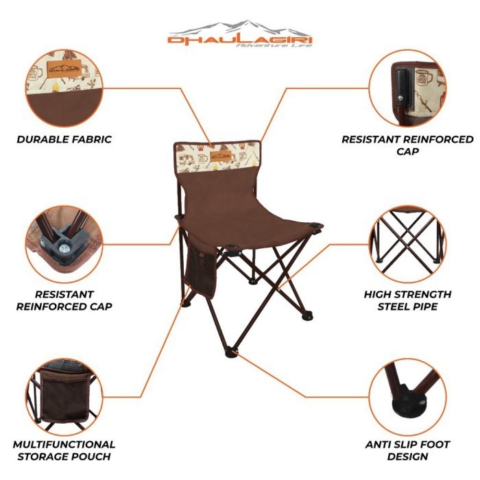 Kursi Lipat Dhaulagiri DH FC 301 Folding Chair Camping Tenda Portable