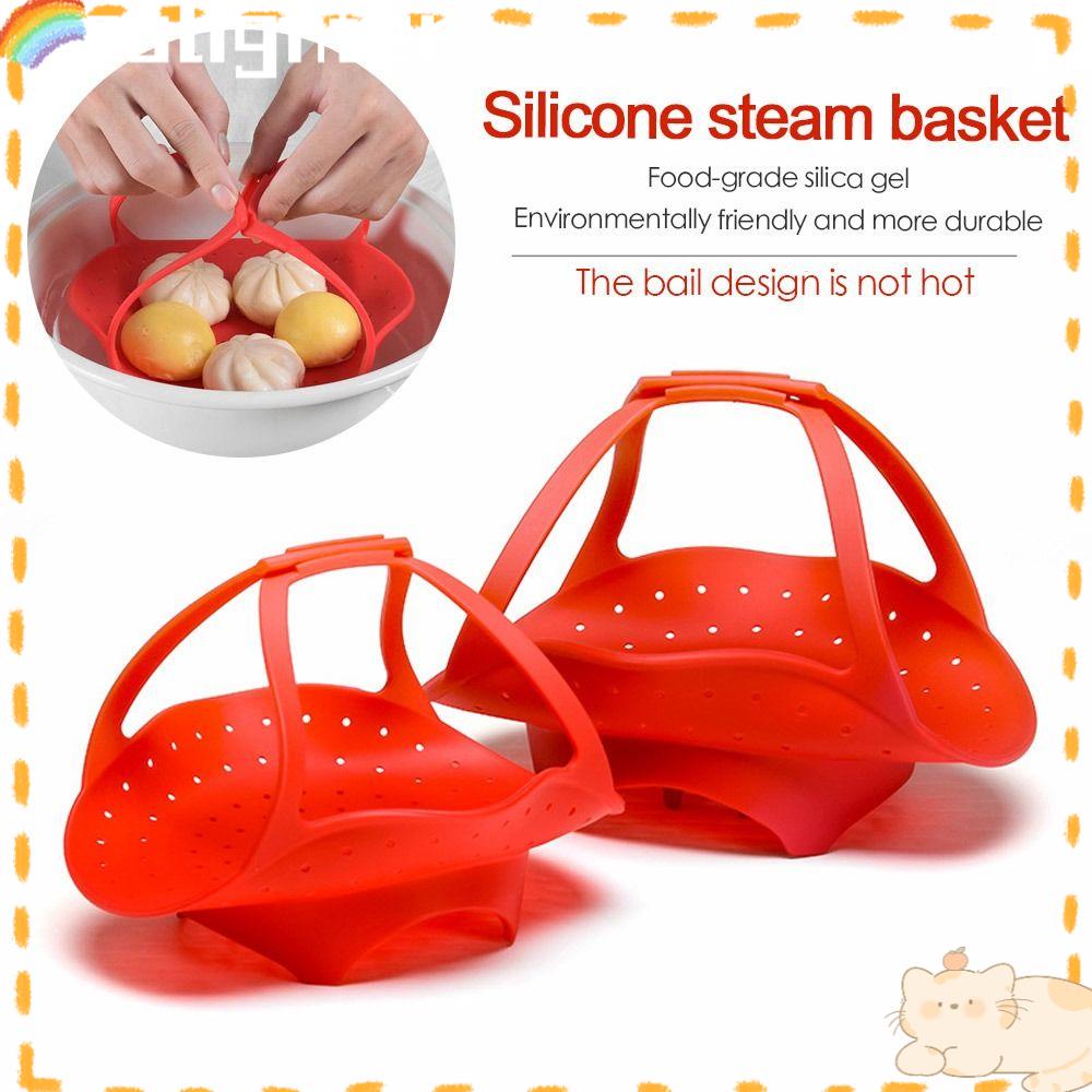 Solighter Steamer Basket Silikon Nyaman Alat Kukus Pangsit Serbaguna