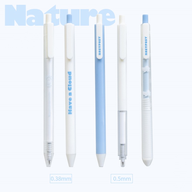 5pcs 0.38mm/0.5mm Mimpi Baik Gel Pulpen Set Ballpoint Hitam Tinta Ink Press Pena Netral Untuk Menulis Alat Tulis Kantor Sekolah