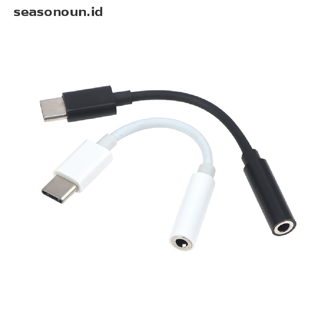 Seasonoun Type-C to 3.5mm AUX Jack Earphone Audio Adapter Audio Splitter USB-C Converter Adaptor Headphone.
