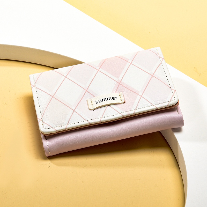 SUMMER Wallet Simple Dompet Bag Stylish folding crocoVintage Lipat Fashion Wanita Motif Lucu Mini Kecil Kotak Pink Blue Jims Honey Korean Style Aesthetic Chikoisme