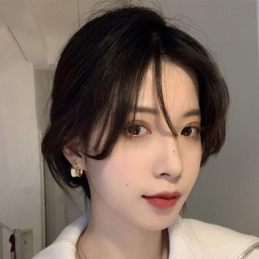 Mxbeauty Anting Tekstur Logam Elegan Vintage Punk Gesper Telinga Tembaga Sederhana Wanita Ear Stud