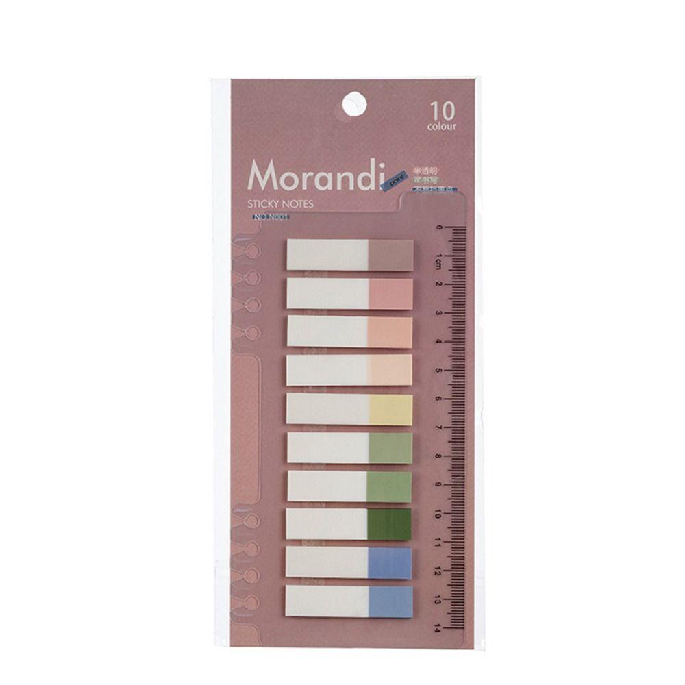 [Elegan] Label Tempel Dengan Penggaris Anak Sekolah Sticky Notes DIY Dekorasi Perlengkapan Kantor Stationery Label Bookmark