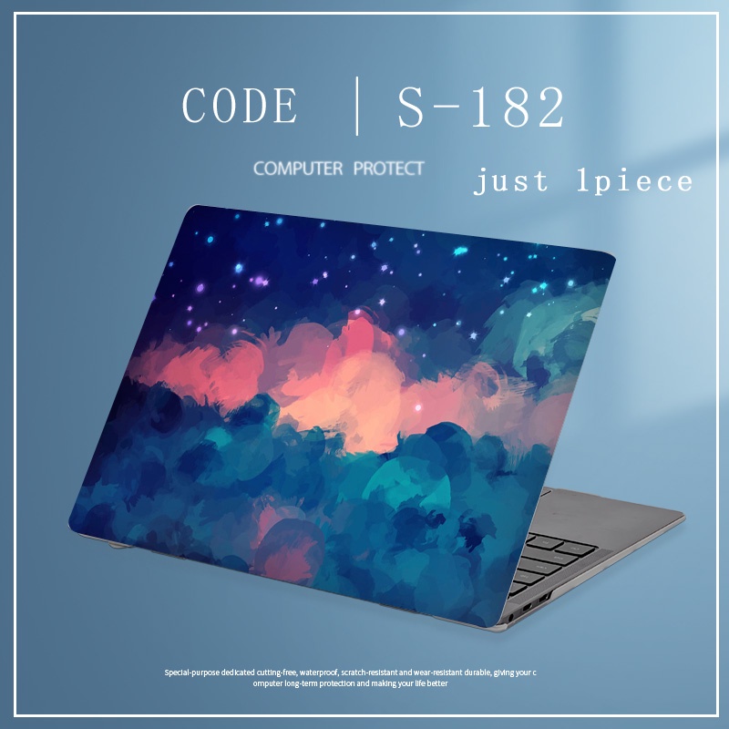 1pc Universal Bebas Potong COD Laptop Decals Cinnamor Colorful Komputer Decor Sticker Kulit Film Untuk Huawei MateBook E MagicBook V14 MagicBook 16cover Penuh Notebook Laptop Stiker