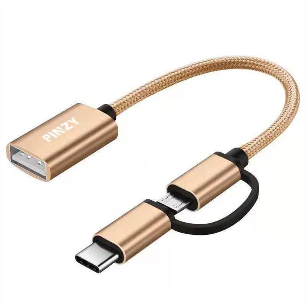 OTG PINZY 2in1 Adapter USB to Micro &amp; Type C - OTG PINZY 2in1