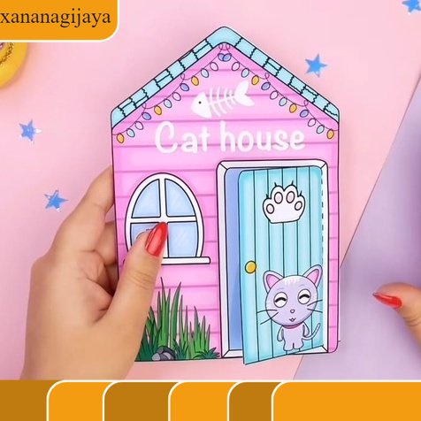 Cat House Quiet Book/Paper Book/Paper Doll Termurah Mainan Anak Masa Kini