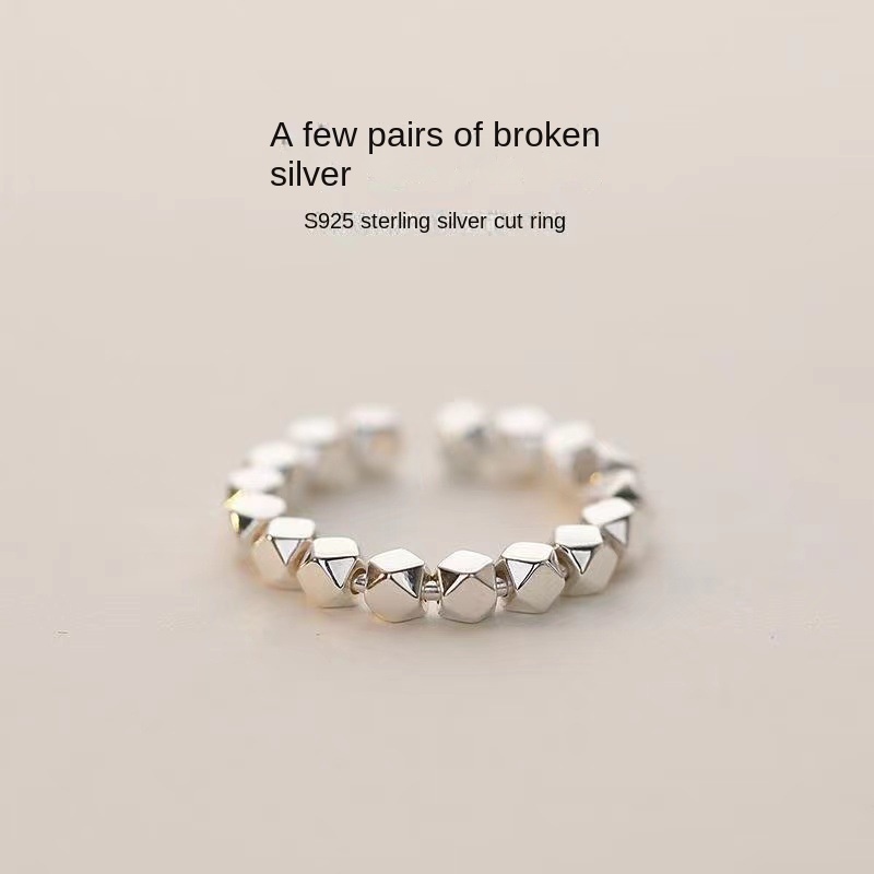 Pasang baru gaya retro pasang perak cincin pasangan perak pasangan minoritas wanita desain cincin berlapis perak pembukaan mewah ringan sederhana