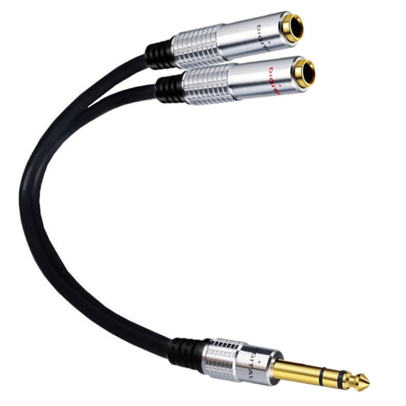 Kabel Insert Stereo Y-Splitter CRE 14inch TRS 1jack Male 4inch- to Dual 1kabel Breakout TS-Mono Female