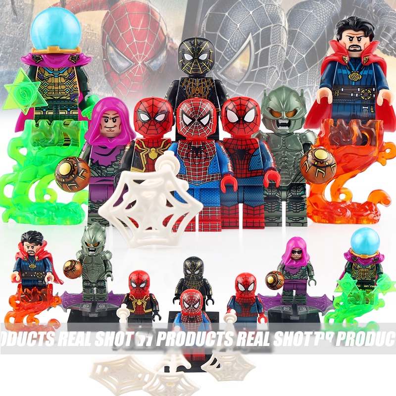 Marvel's Amazing Spider-Man Minifigure Super Villain Green Goblin Dr. Mainan Blok Bangunan Aneh Mainan Blok Bangunan Boneka Mini