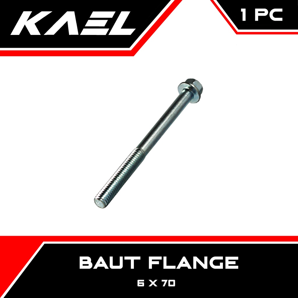 Baut Flange 6 X 70 Kunci 8 M6x70 Bolt Baud