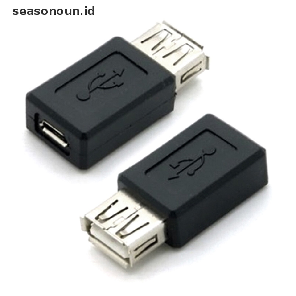 Seasonoun Desain Sederhana Baru USB 2.0 Female to Mini USB Female Converter Adapter Plug.