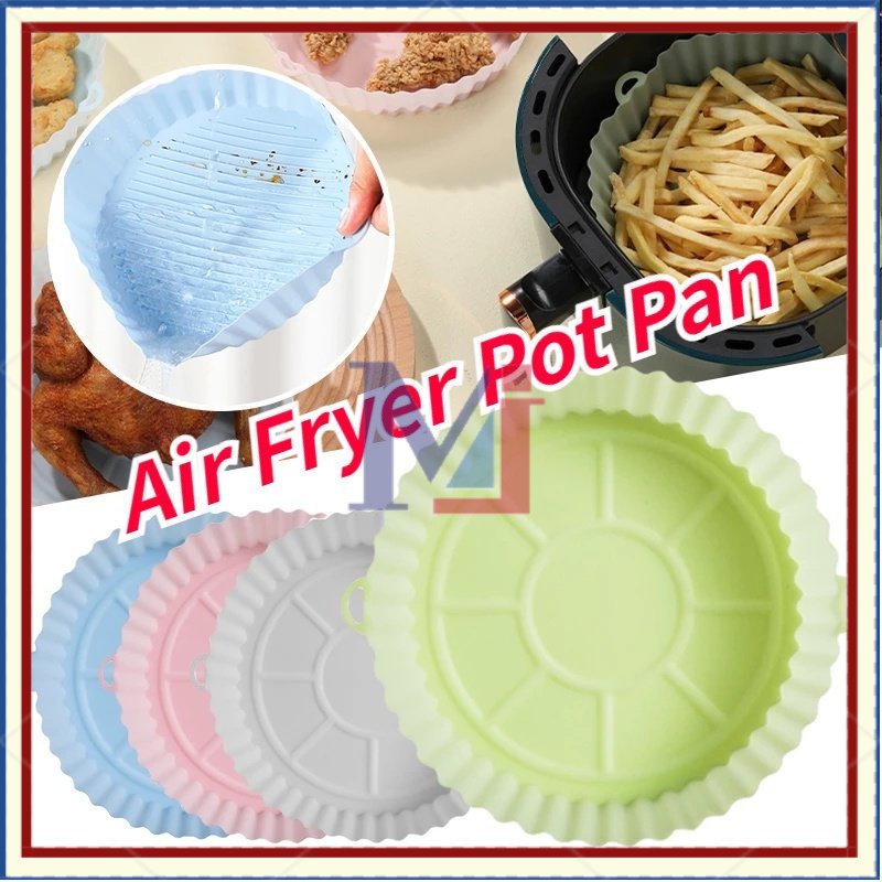 【COD】Loyang Air Fryer Multifungsi Bahan Silikon/Loyang Air Fryer Silikon Basket/Air Fryer Silicone Pot Pan Basket/Air Fryer Silicone Silicone Pot