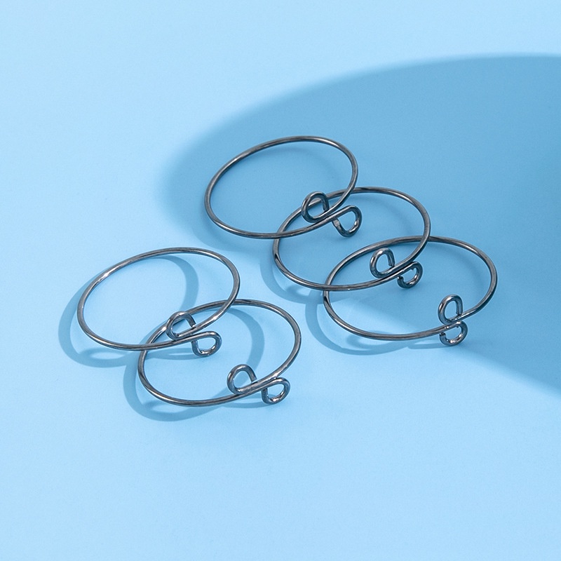 Cincin Bersama Lima Potong Elegan Dan Mewah, Cincin Ekor Eropa Dan Amerika, Cincin Tipis Wanita Sederhana