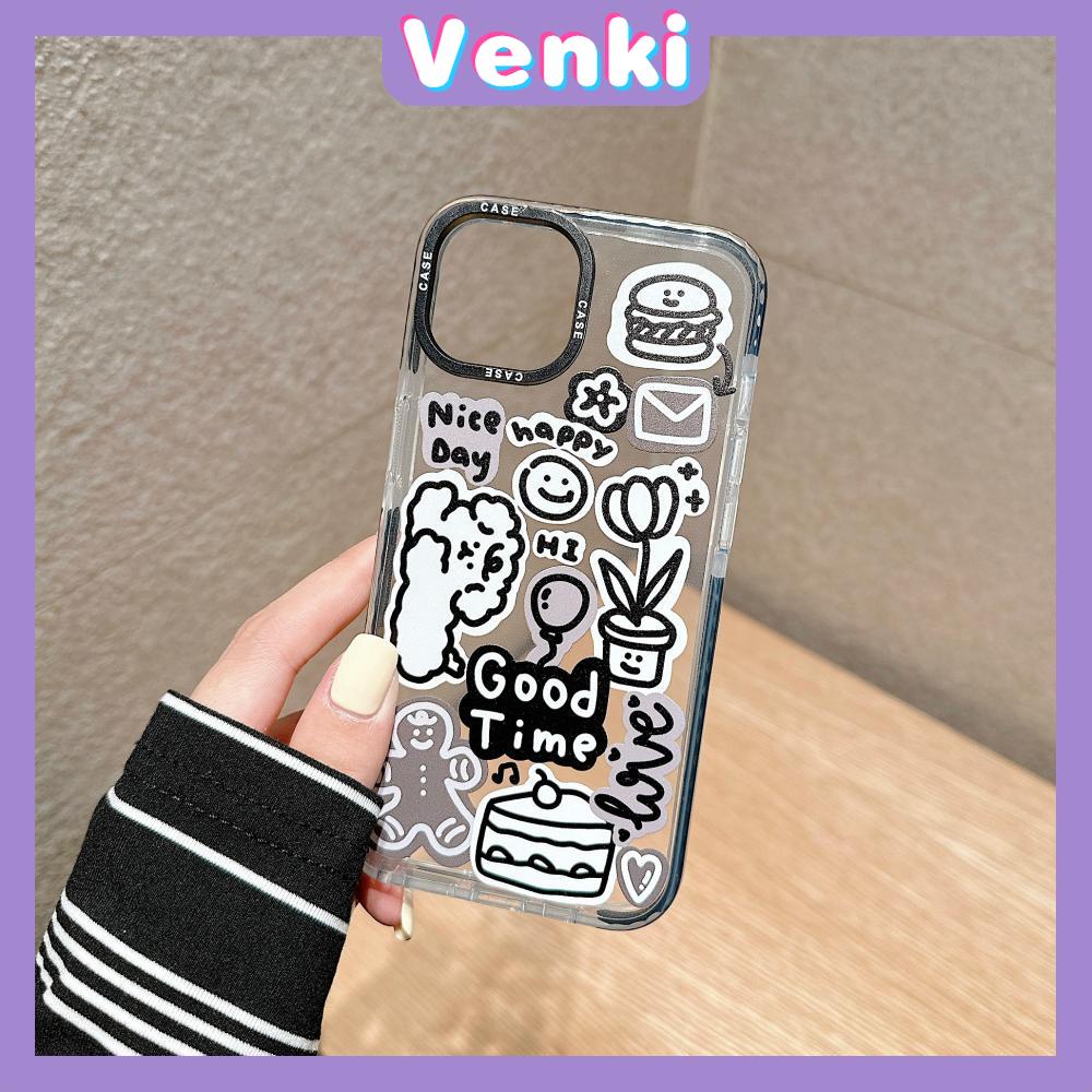 Case iPhone 11 Thicken Soft Silicone Big Hole Case Cute Doodle Puppy Camera Protection Shockproof Back Cover Compatible for iPhone 14 13 12 11 Pro Max 7 8 Plus X XR XS
