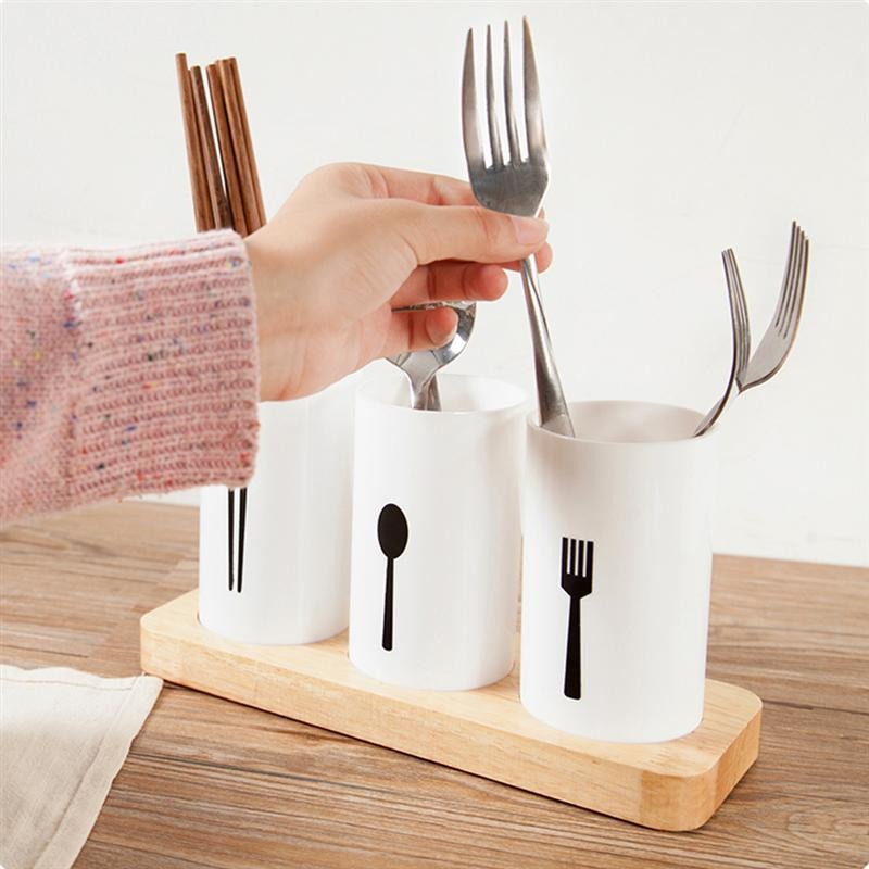 RAK ORGANIZER DAPUR TEMPAT SENDOK GARPU SUMPIT 3 SLOT GELAS KITCHEN STORAGE SPOON FORK DAPUR MEJA WA