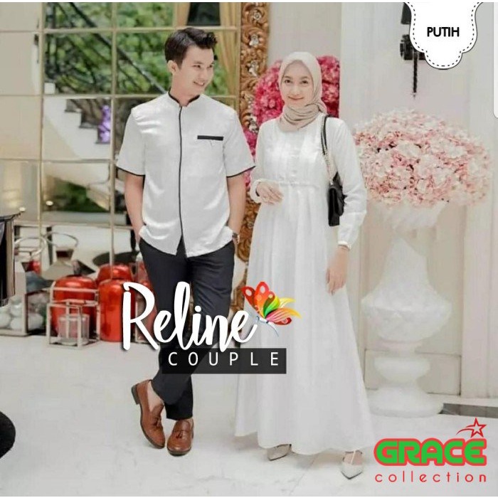BAJU COUPLE LEBARAN BIG SIZE LINE XL | GAMIS COUPLE JUMBO PASANGAN MUSLIMAH MT17