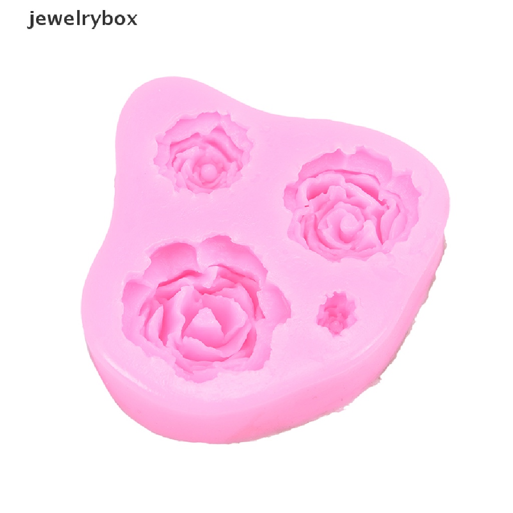 [jewelrybox] Cetakan Kue silica gel Cair Cetakan Kue Coklat Berbentuk Mawar Alat baking Butik