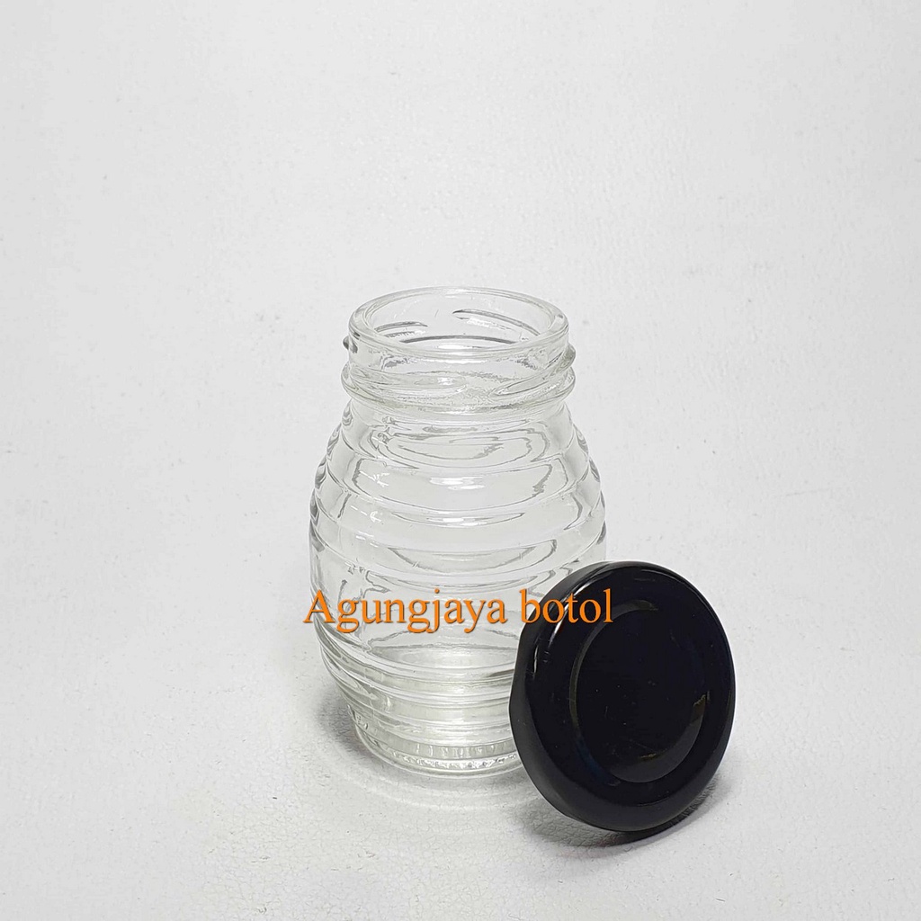 Jar Kaca 100 Ml Wave Clear / Jar Kaca / Toples Kaca / Jar Madu / Jar Selai / Jar 100 Ml