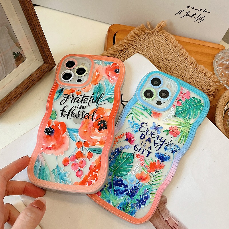 Soft Case Redmi 10C 10A 9A Note11S 11 Pro Note10 5G Note 10S 9C 9T Note9 Note8 Poco M5S X3 Pro NFC Prime Desain Tanaman Bunga Hutan Hujan Modern Halus Populer Cover