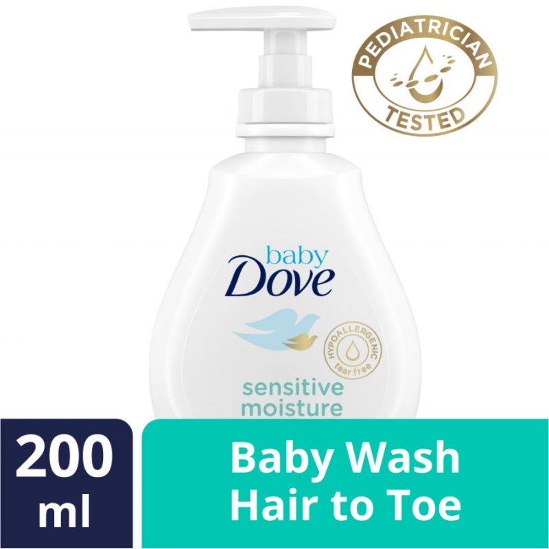 Dove Baby Wash Hair to Toe Sabun Bayi - Sensitive Moisture 200 ml