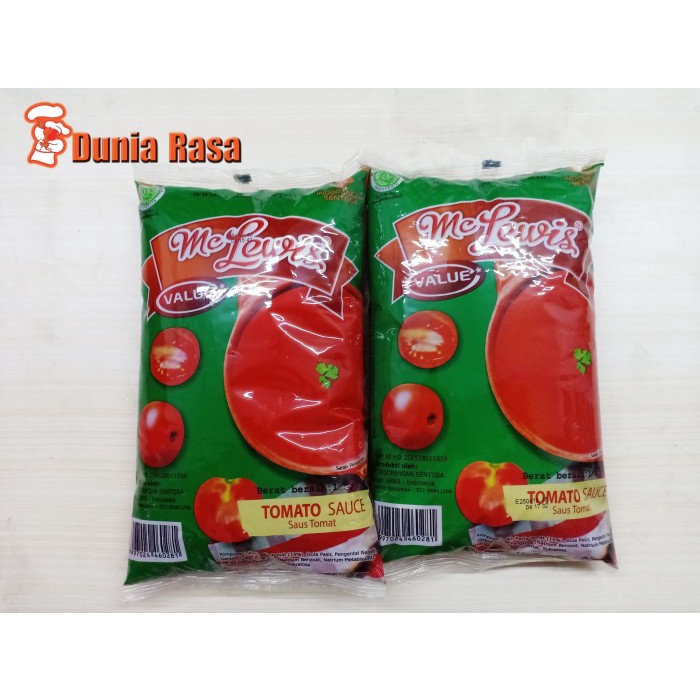 

Mc Lewis Tomato Sauce 1kg (Gratis MRJELLY Ekonomis 1 Sachet)