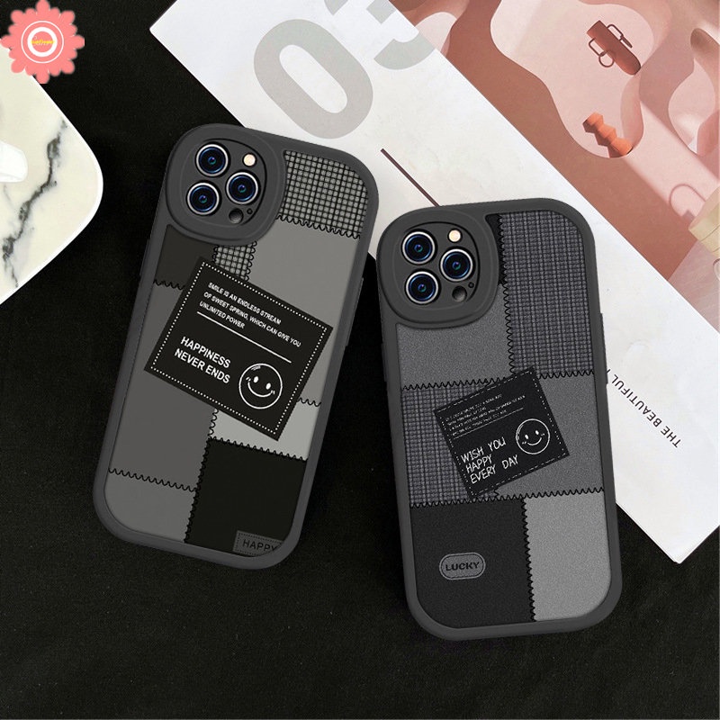 Case Pasangan Smiley Lucu Untuk Vivo Y36 Y20 Y35 Y11 Y16 Y21 Y15 Y30 Y51 V23E Y15A Y22 Y33s Y22s Y31 Y20i Y12 Y12i Y21s Y15s Y17 Y91C Y21A Y91 Y20s Label Hitam Jahitan Lembut Tpu Cover