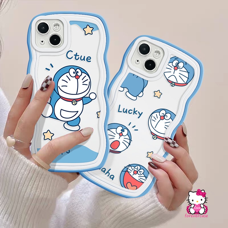 Casing Untuk Redmi Note8 9 11 10s 11s 1011Pro 10Pro Max 9s Mi 11T Pro Redmi 10 A1 10A 9 10C 9T 9A A1+9C POCO X3 NFC Pro M3 Soft Tpu Wavy Edge Kartun Doraemon Cute Case