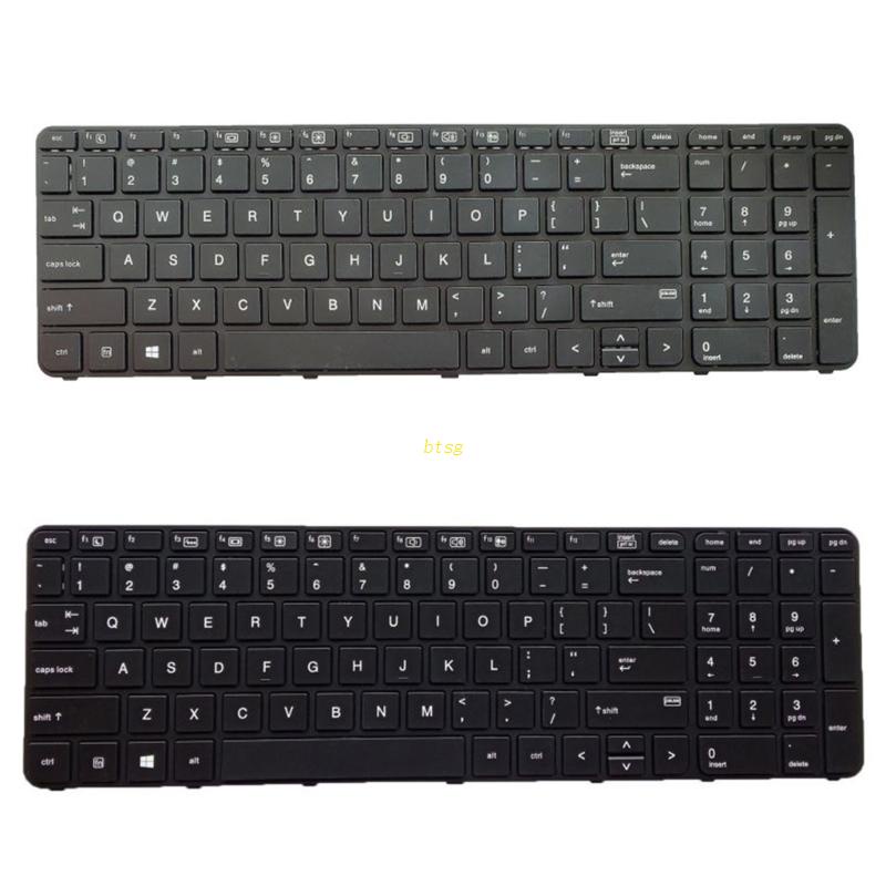 Backlit Keyboard btsg US Untuk HP Probook 650 G2- G3 655 G3 450 G3 455 G3 Dengan Frame