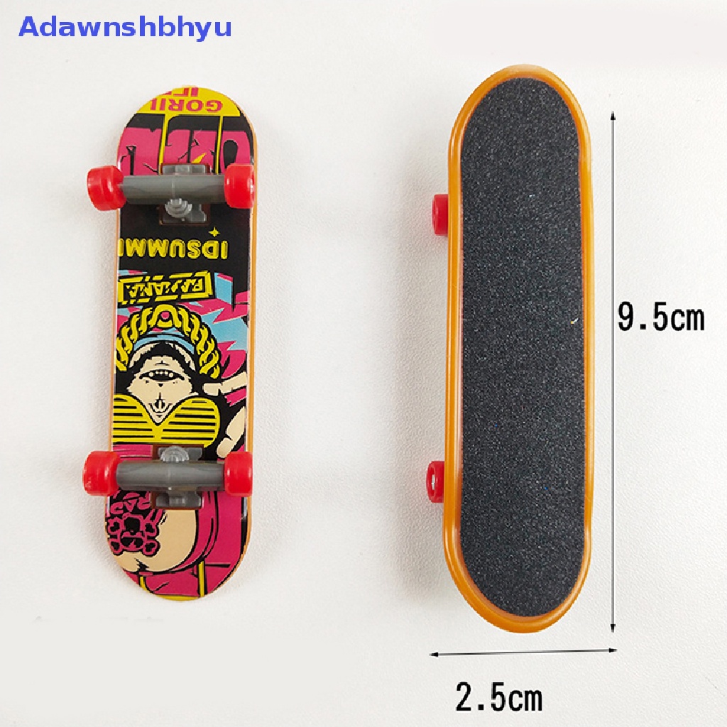 Adhyu Fingerboard Creative Fingertips Skateboard Mainan Skuter Skate Jari Plastik ID