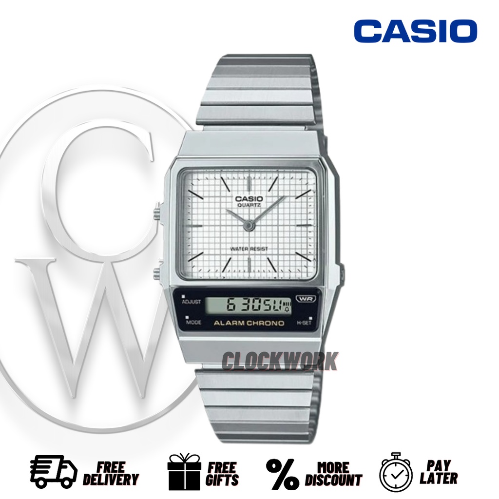 Jam Tangan Pria Casio Vintage AQ-800E-7ADF / Casio AQ800E-7A Analog-Digital Vintage Retro Simple Cla