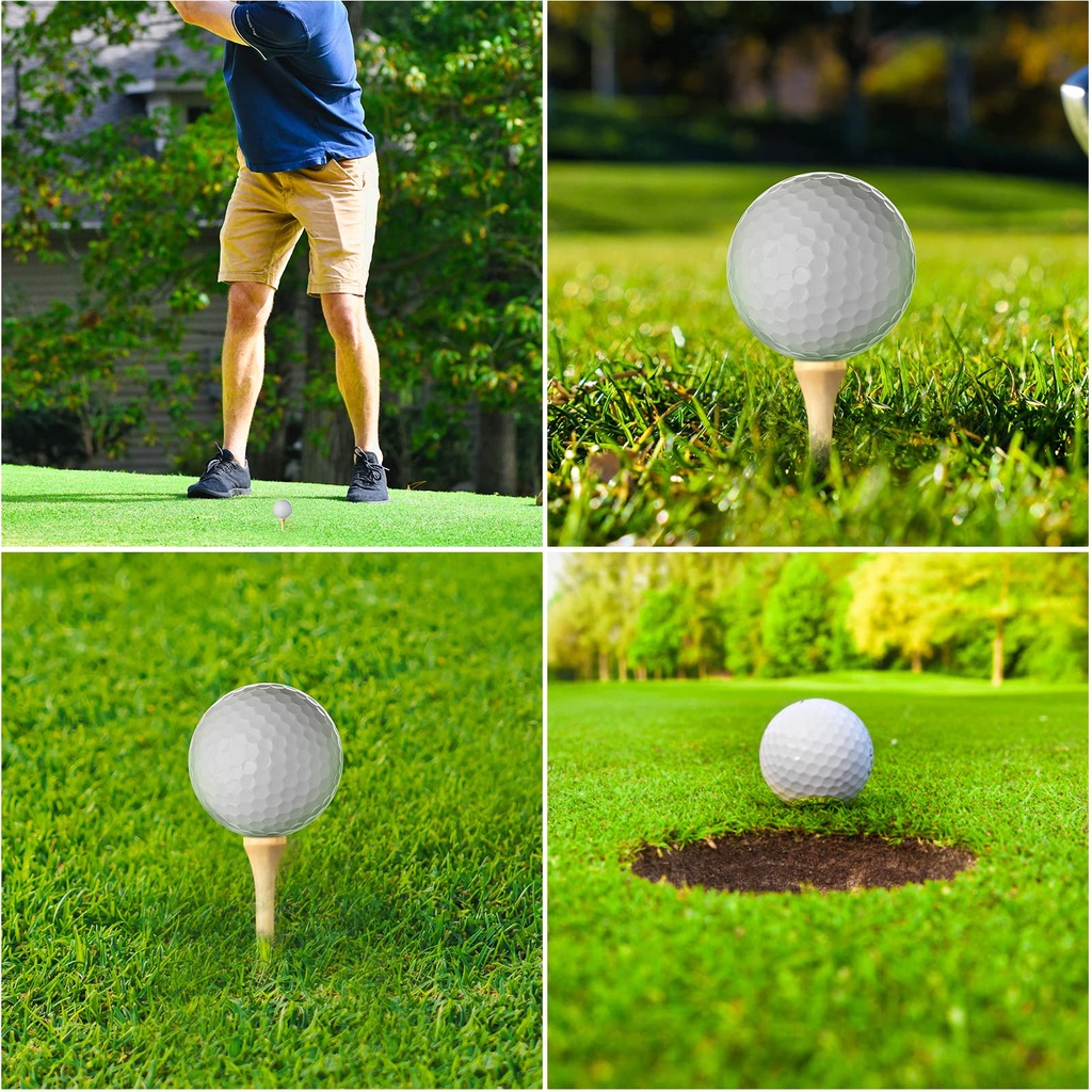 100 Pcs / Set Tee Bola Golf Bambu Bahan Bambu 83mm