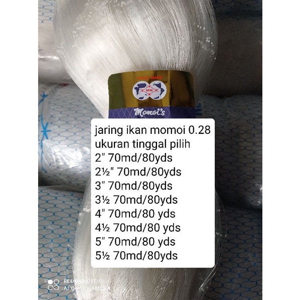 Jaring ikan momoi 0.28 ukuran tinggal pilih pukat ikan jaring momoi jaring ikan senar jaring ikan mu