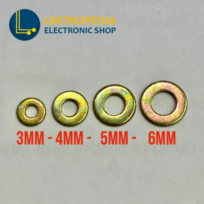 Ring 3mm 4mm 5mm 6mm Harga per 10 BIJI Cincin Bulat 3 4 5 6 mm M3 M4 M5 M6 Plat