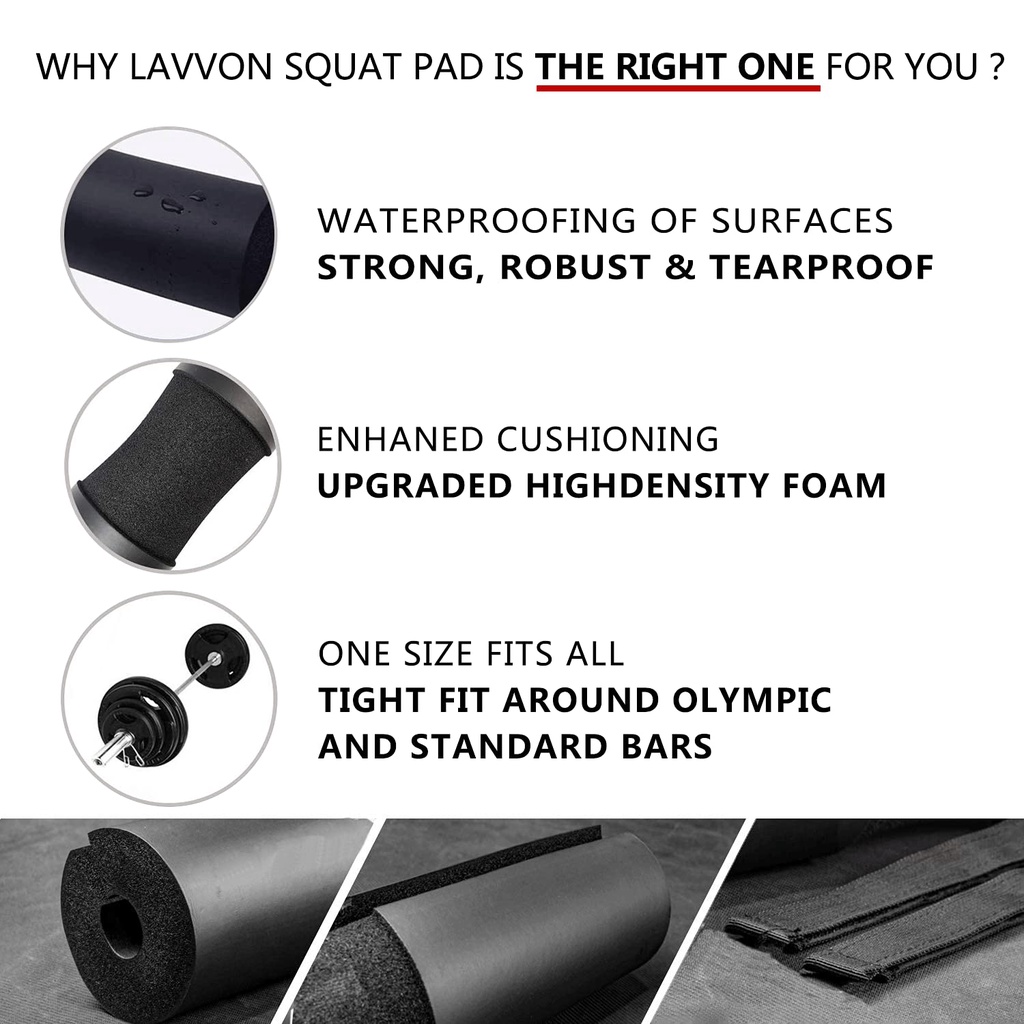 Barbell Pad Squat Pad Foam Pelindung Pundak &amp; Leher Hip Thrust Bantalan Busa Pelindung Angkat Beban