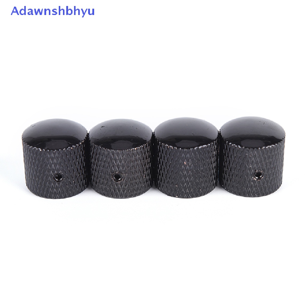 Adhyu 4pcs Tombol Kontrol Nada Volume Gitar Bass Elektrik Logam Dome Knobs +Wrench ID